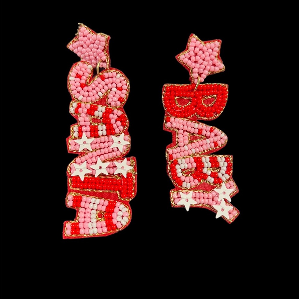 Santa Baby Seed Bead Earrings